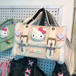 Sanrio Hello Kitty Girl Messenger Bag Cute Girl Handbag Large Capacity  Shoulder Bag