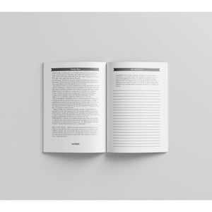 May include: An open book with white pages, featuring text and lined pages. The left page has text under the heading "Team Plan", and the right page has lined pages under the heading "My Journal". The word "wiser" is at the bottom.