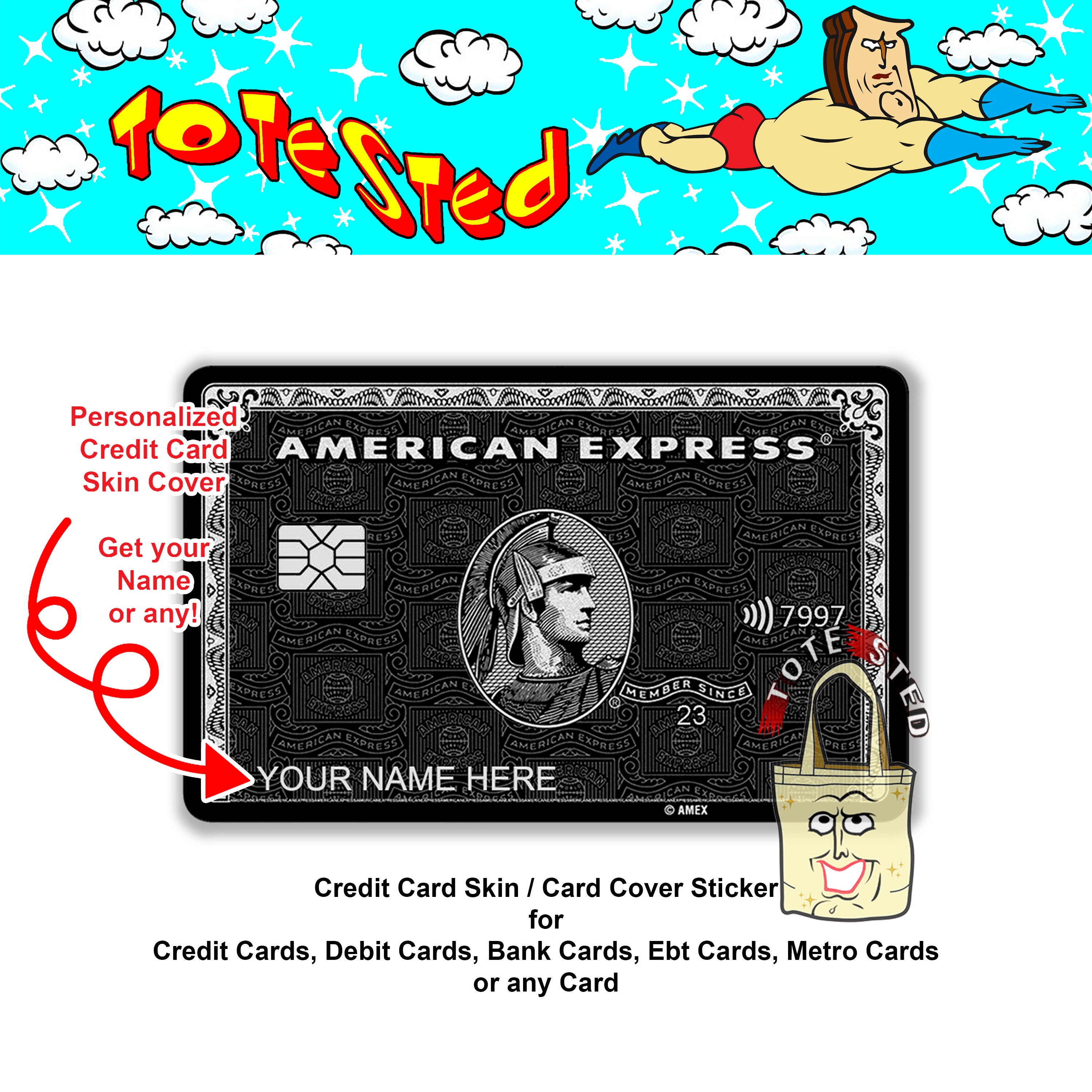 Uno Reverse Card Credit Card SMART Sticker Skin Decal, Card Wrap