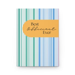 Wedding Officiant Gift,  Thank You Gift for Wedding Officiant, Personalized Journal, Will You Marry Us, Vow Book, Unique Thank You Gift