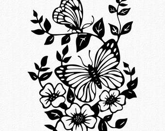 Full Front Lilly SVG, Lilly Cutting File, Flower SVG, Lilly Outline, Hand Drawn SVG File, Cutting File, Cut File, Commercial Use