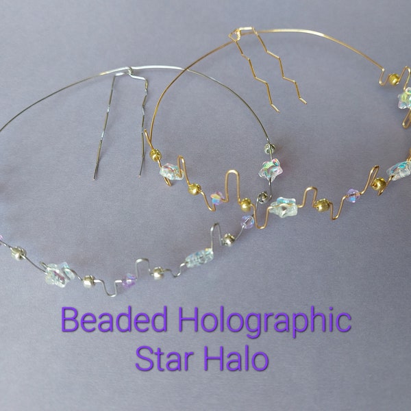 Beaded Holographic Star Halo