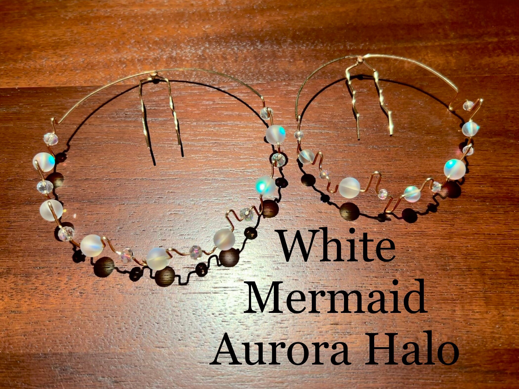 White Mermaid Aurora Bead Halo