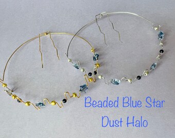 Beaded Blue Star Dust Halo