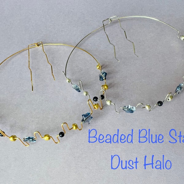 Beaded Blue Star Dust Halo