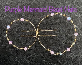 Purple Mermaid Bead Halo