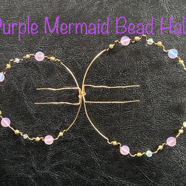 Purple Mermaid Bead Halo