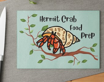 Hermit Crab supplies food Cutting Board hermit crab gift shells man woman boy girl loves hermit crabs Christmas gift shirt tshirt castings