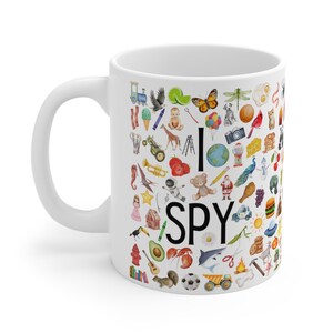 Ik spion mok cadeau kinderen spraakvertraging non-verbale logopedie cadeau mok autisme autistisch kind kerstmok aangepaste aangepaste gepersonaliseerd boek