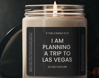 Las Vegas Trip Planning Candle: Funny Travel Lover Gift