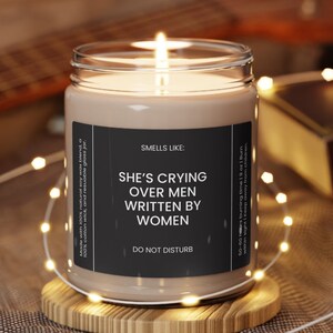 Funny Romance Novel Soy Candle: Book Club Smut Lover Gift