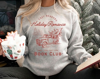Holiday Romance Book Club Sweatshirt, Cozy Christmas Crewneck