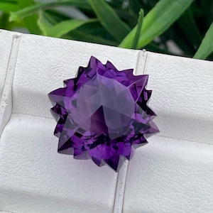 26.45 Carats,100% Natural Amethyst Snowflake Cut Gemstone High Quality Amethyst Snowflake Cut Gemstone, Size- 17.50MM,Shape Hexagon, 1 piece