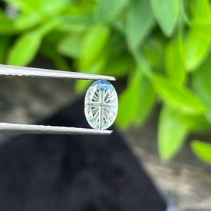 Natural Bi-Color Party Sapphire 0.35 Ct Fantasy Cut Oval 4x6 mm Blue White Sapphire Loose Gemstone for Ring Pendant Jewelry Gift