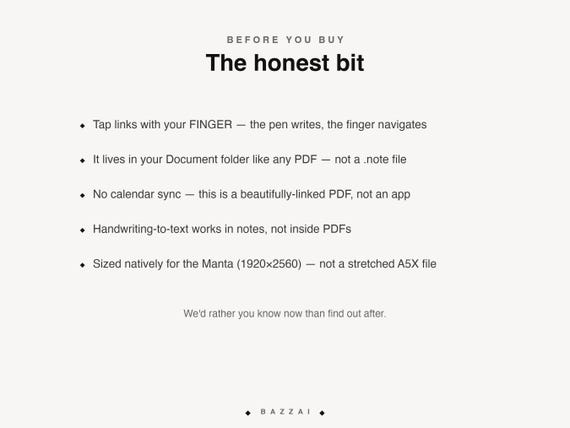 Supernote Planner 2026–2027 (A5, Manta native), listing photo 5