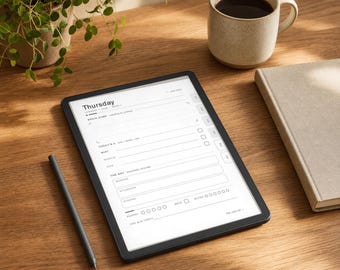 Kindle Scribe Planer 2026–2027, ADHS-freundlicher, verlinkter digitaler Planer für Kindle Scribe, Tages- und Wochenplaner ohne Datumsangabe, Zeitblindheit