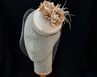 Wedding Hat, Bandeau birdcage veil, Bridesmaids hair accessories, Wedding veil, Women's Tea Party Hat, Fancy Hat, Party Hat