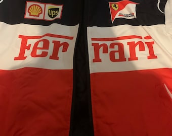 F1 printed vintage Ferrari formula 1 team jacket for women and men merch clothes style 90s themed Carlos sainz Charles Leclerc