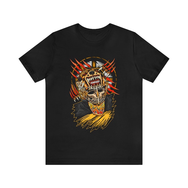 Tuukka Rask bruins bear skull goalie tshirt: Hockey Goalie Fashion | Goalie apparel | Hockey T-Shirt | Sport Apparel|Goalie|Bruins|Rask|NHL