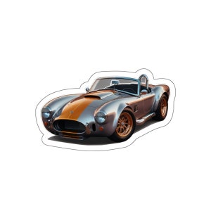 Shelby Cobra premium kiss-cut sticker voor autoliefhebber, rev-head, telefoon, laptop, planner, dagboek, kaart, dagboek, plakboek, kalender
