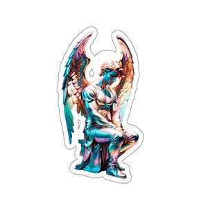 Superbe sticker ange premium découpé pour téléphone, ordinateur portable, agenda, agenda, carte, journal, album de coupures, calendrier
