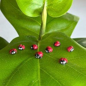 Mini Miniature Clay Ladybugs