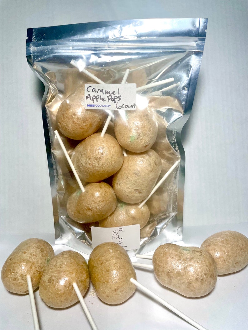 Freeze Dried Caramel Apple Lollipop Candy Party Treats Made Fresh - Etsy