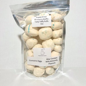 Freeze Dried Candy Blueberry Muffin Salt Water Tasty Taffy Puff Party Snacks Made Fresh
