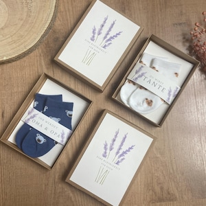 AQUARELL-Box zur Schwangerschaftsankündigung | Schwangerschaftsanzeige | Du wirst Großmutter, Großvater, Tante| Schwangerschaftskarte/Wir werden Eltern