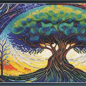 Full Coverage Counted Cross Stitch Pattern Tree of Life Magic /Instant Download PDF Pattern Keeper and MarkUp R-XP Compatible Print at Home