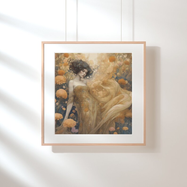 Full Coverage Counted Cross Stitch Pattern Autumn Flows Woman Art ...