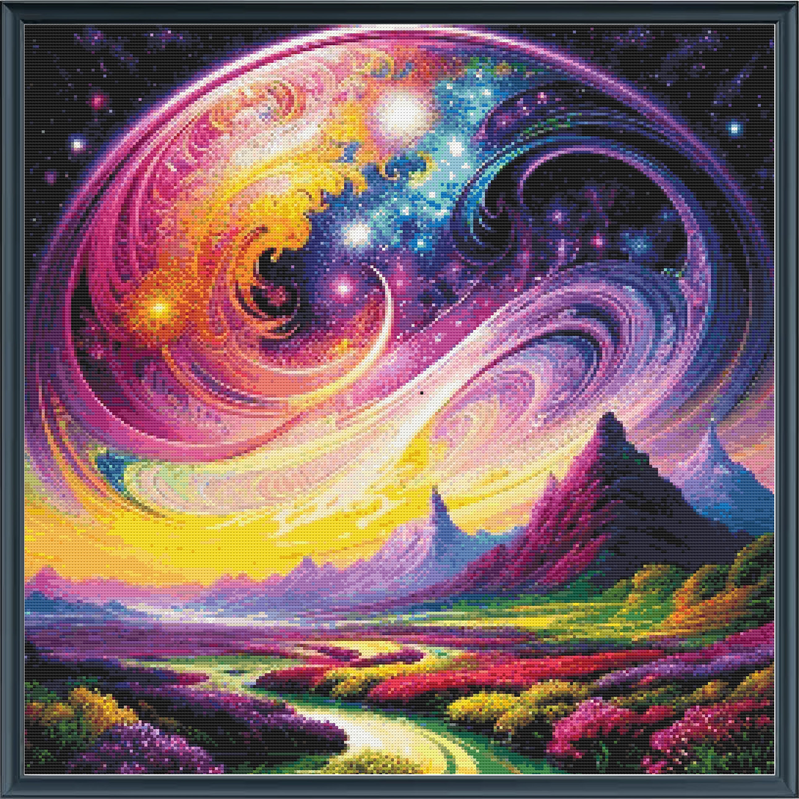 Mini Full Coverage Counted Cross Stitch Pattern Mystical Night Sky ...