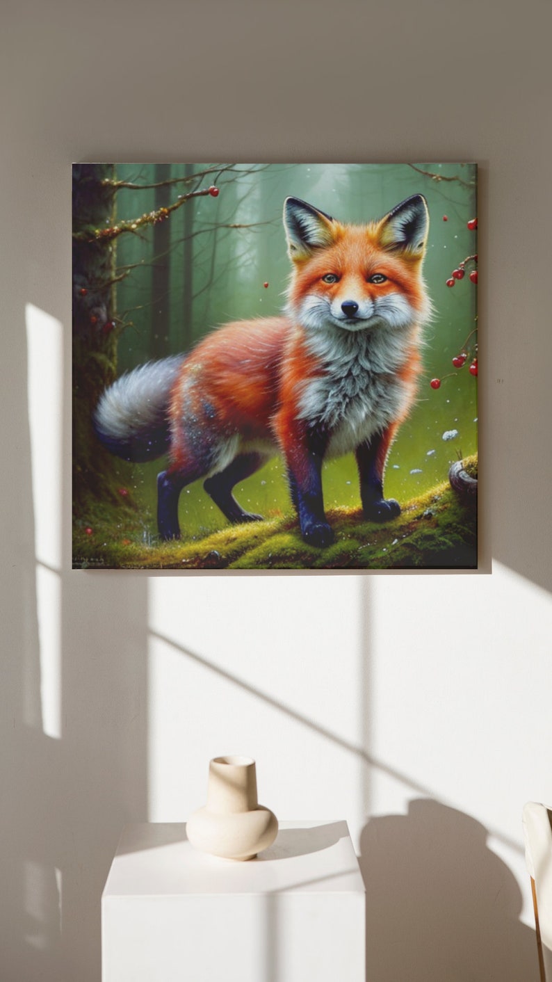 Full Coverage Counted Cross Stitch Pattern Colorful Fox /instant