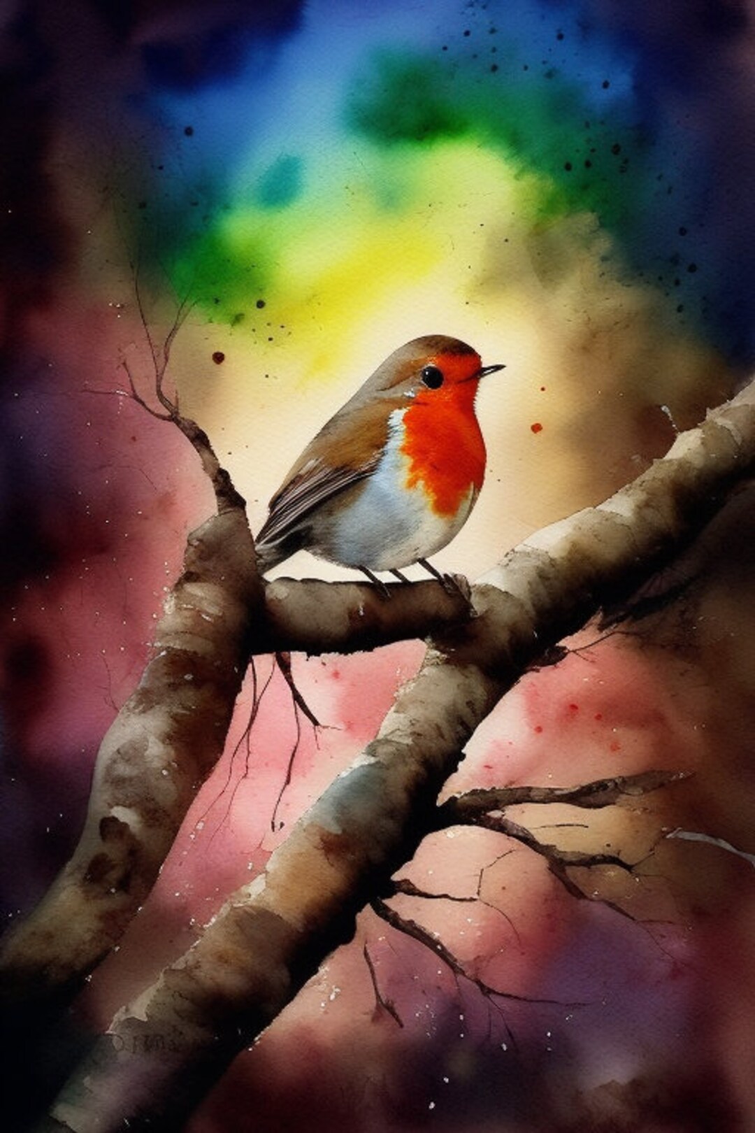Robin Large Full Coverage Counted Cross Stitch Pattern /instant ...
