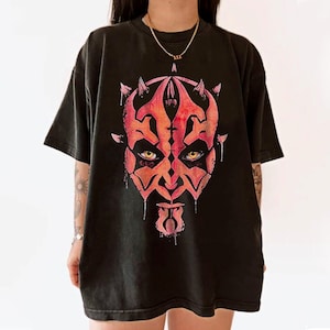 Darth Maul Big Face Tee, Retro Shirt, Vintage Graphic T-shirt