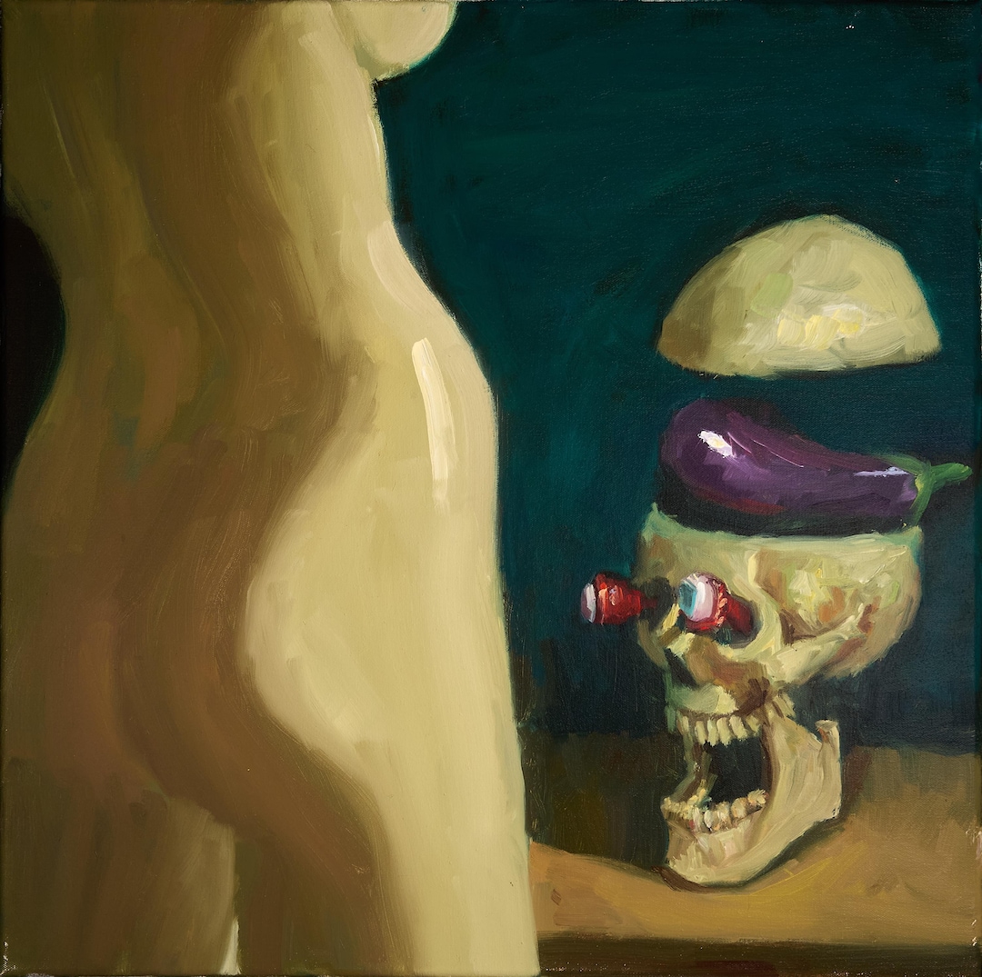 Original Oil Painting of a Shocking Discovery - Etsy