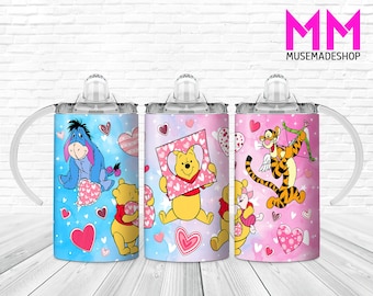 Cartoon Sippy Cup Png, Cartoon Characters Sippy Cup Wrap, Movies Characters 12oz Sippy Cup Wrap, Kids Sippy Cup Wrap Png Sublimation Designs