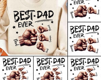 Custom Best Dad Fist Bump Png, Dad Fist Bump Png, Dad Png, Father's Day Png, Fist Bump Set Png, Dad and Son Png, Fathers Day Gift, Best Dad