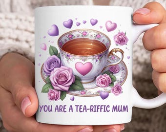 Blumen Teetasse Mama Becher Wrap, Mama 11 Unzen Becher Vorlage, Mama Floral 11 Unzen Becher Png, Muttertag Kaffeetassen Png, Muttertag Kaffeetasse Png