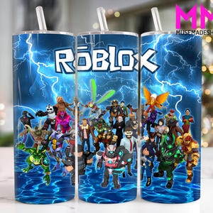 Game 20 oz Skinny Tumbler Png, Cartoon Characters 20oz Tumbler Png, Game Characters Straight and Taper Tumbler Wrap