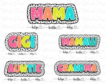 Mamma dalmatiner png, mormor moster dalmatiner png, mors dag dalmatiner png, mors dag png, anpassad mamma med barnnamn png, mamma png