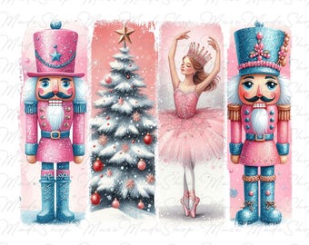 Retro Nussknacker Png, Nussknacker Ballett Png, Weihnachtsnussknacker Png, Preppy Weihnachten Png, Ballett Png, Rosa Weihnachten Png, Weihnachtsbaum