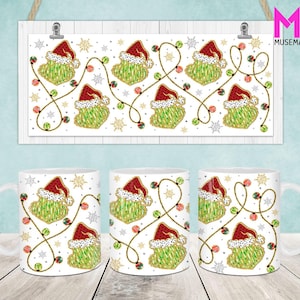 Christmas Mug Wrap, Christmas 11oz & 15oz Mug Template, 11oz Mug Png, 15oz Mug Png, Coffee Mugs Png, Mug Press Sublimation Wrap