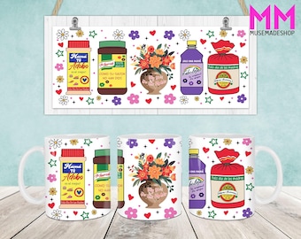 Mama Topper Multipack 11oz Mug Wrap, Madre 11oz Mug Template, Spanish Mom 11oz Mug Png, Spanish Mothers Day Coffee Mugs Png, Mama Mug Wrap