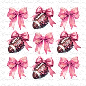 Coquette Football png, Football Bow png, Football mom png, Football png, Game Day Png, Football Season Png, Fall Football Png, Sports png