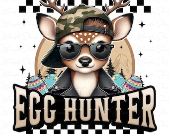 Retro Deer Hunter Sublimation Png, Easter Eggs Png, Kids Easter Png, Deer Buck Backward Cap Hunting Png, Egg Hunter Png, Boys Easter Png