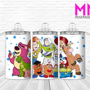 Cartoon Sippy Cup Png, Cartoon Characters Sippy Cup Wrap, Movies Characters 12oz Sippy Cup Wrap, Kids Sippy Cup Wrap Png Sublimation Designs