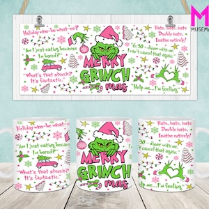 Christmas Mug Wrap, Christmas 11oz & 15oz Mug Template, 11oz Mug Png, 15oz Mug Png, Coffee Mugs Png, Mug Press Sublimation Wrap