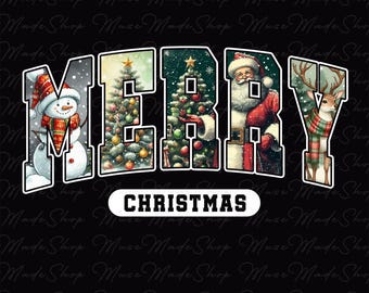 Merry Christmas Png, Tis the Season Png, Merry Christmas Png, Retro Christmas Png, Christmas Popular Png, Vintage Christmas Png, Santa Claus