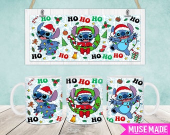 Christmas Cartoon Mug Wrap, Christmas 11oz & 15oz Mug Template, 11oz Mug Png, 15oz Mug Png, Coffee Mugs Png, Mug Press Sublimation Wrap